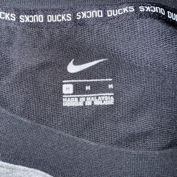 NIKE UofO Oregon Ducks Sz Medium Maternity Shirt Dress Short Gray Logo Side Zip - Picture 8 of 9